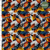 Sonbahar Yaprak Desenli Dijital Baskılı Kumaş